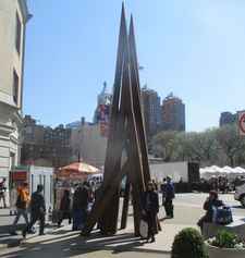 Bernar Venet's Disorder: 9 Uneven Angles at Union Square